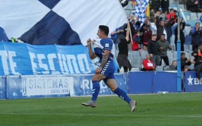Ballesteros celebra el gol del darrer diumenge | Sendy Dihör